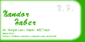 nandor haber business card